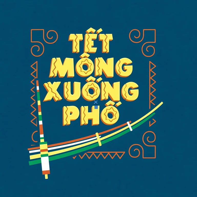 Logo Tết Mông Xuống Phố